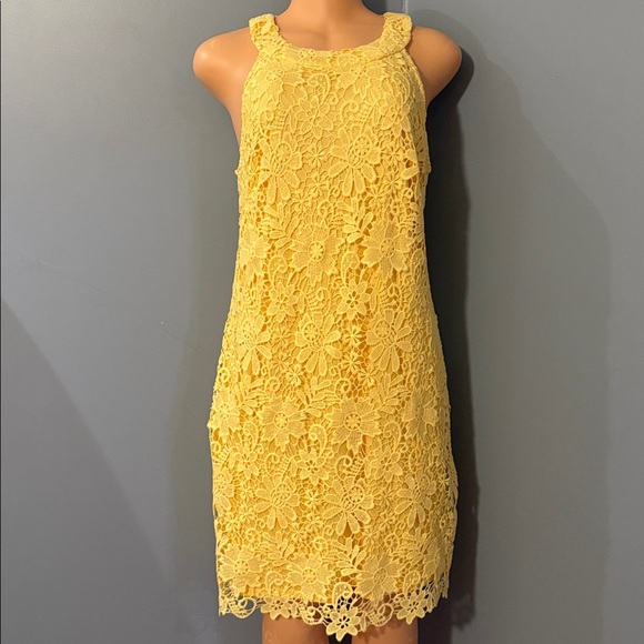 Jessica Howard Dresses & Skirts - Bright Yellow Jessica Howard Lace Dress - Size 10